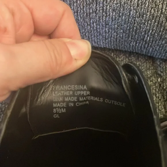 Aerosoles Francesina Platform Oxfords black with red stitching 8.5 women’s - Picture 8 of 8